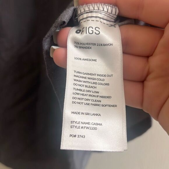 ✨Figs Casma Three-Pocket Scrub Sz XXL Top™ Graphite Grey✨ - Picture 13 of 13